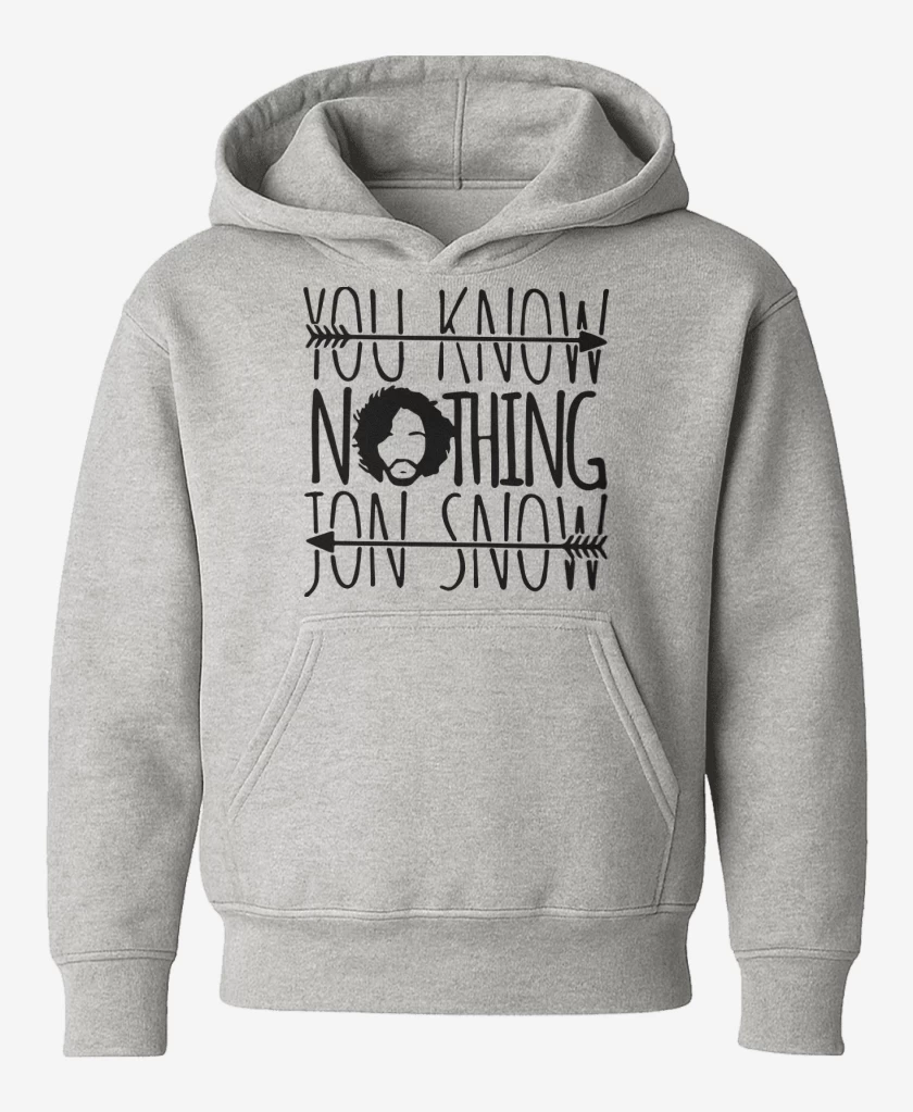Poleron de niño Gris Melange de You know nothing jon snow
