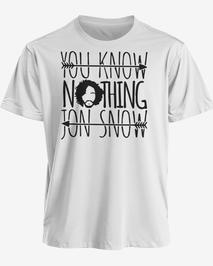 Polera premium Blanco de You know nothing jon snow