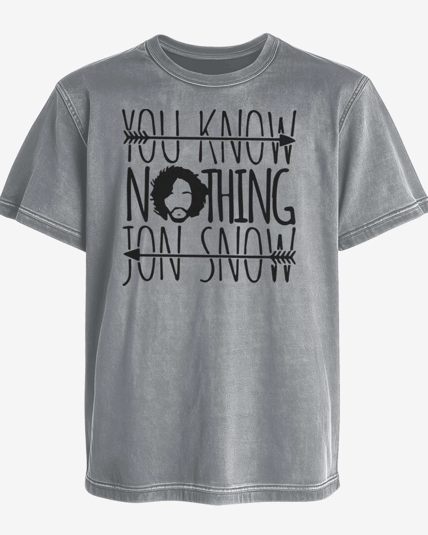Polera desgastada Gris Melange de You know nothing jon snow