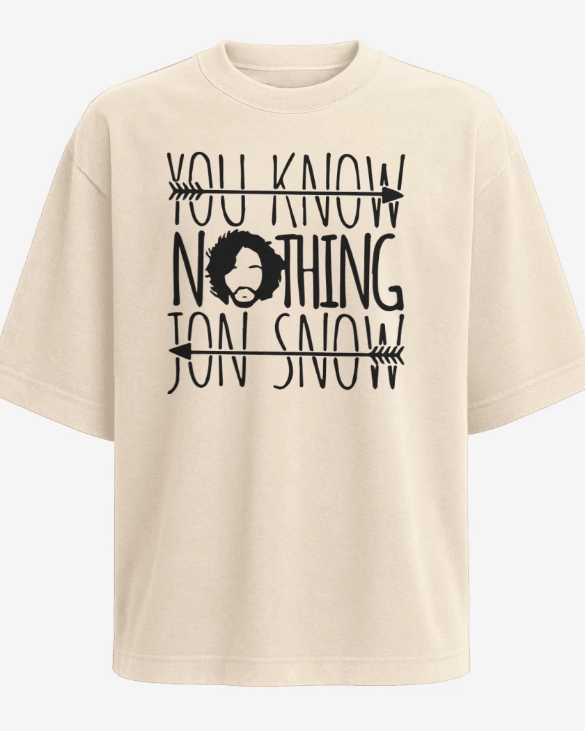 Polera Oversize Beige de You know nothing jon snow