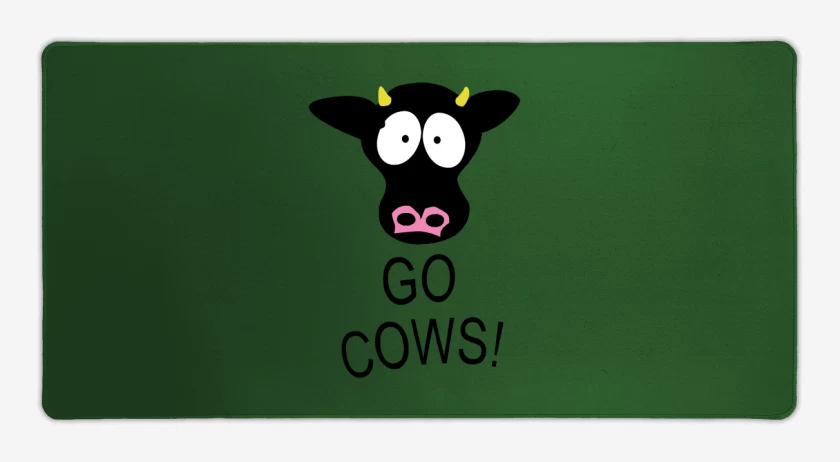 Mouse pad Gamer Verde jade de Go cows