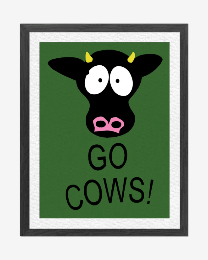 Cuadro decorativo Verde jade de Go cows