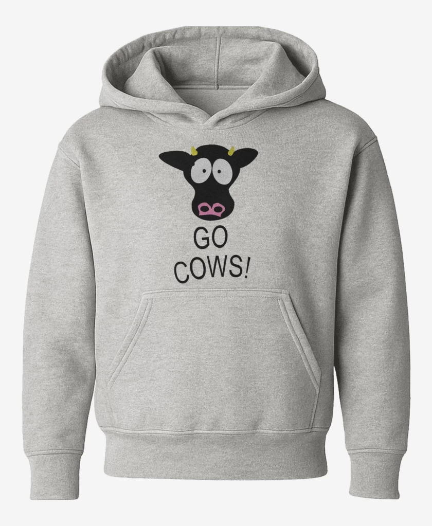 Poleron de niño Gris Melange de Go cows