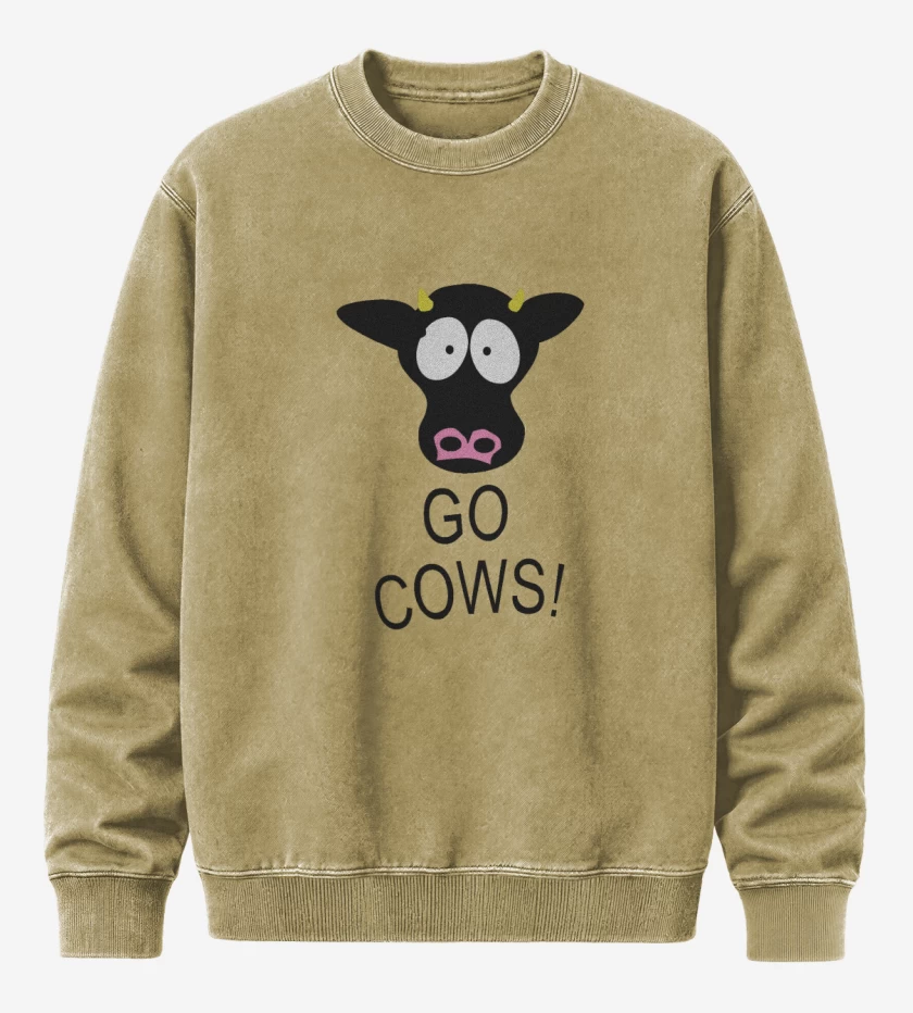 Poleron Polo Acid Wash Beige de Go cows