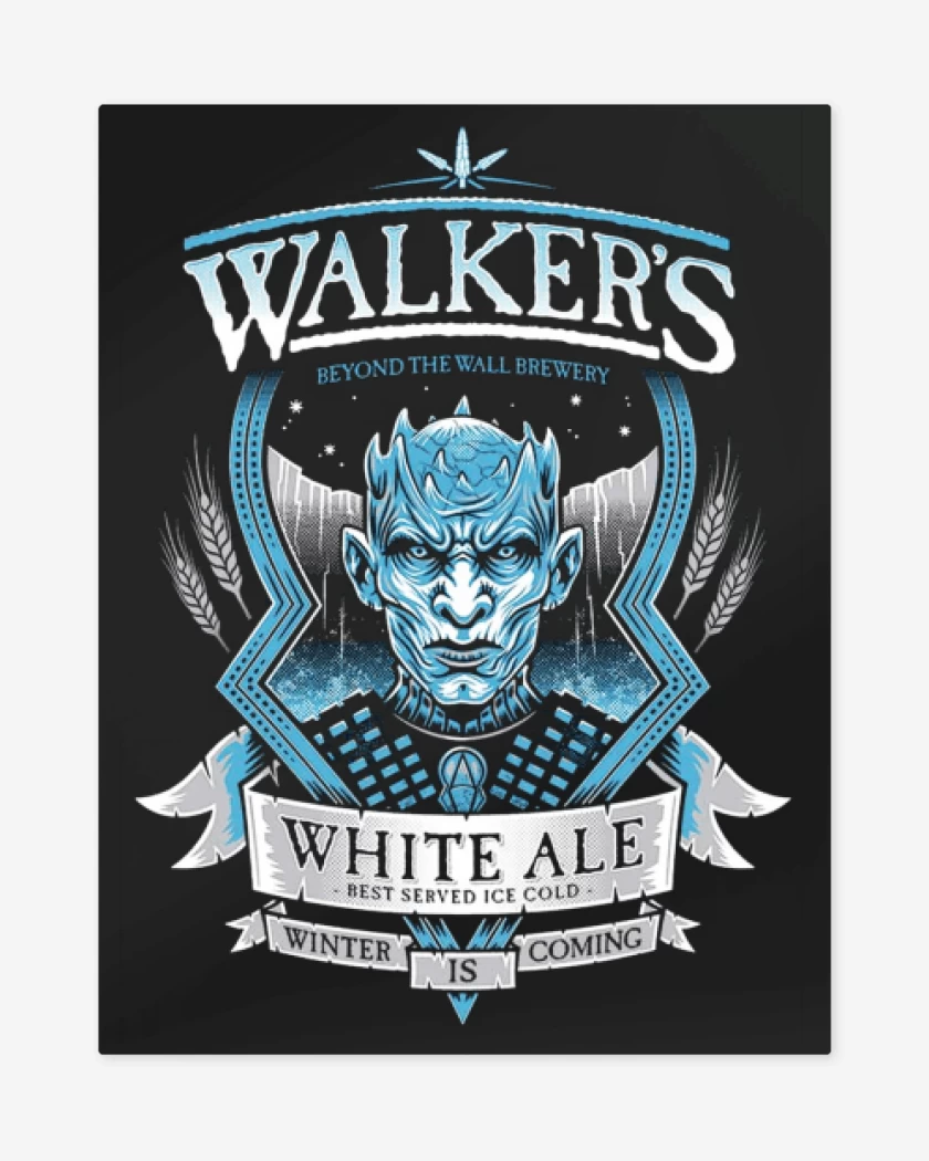Print metalico Negro de Walkers winter ale