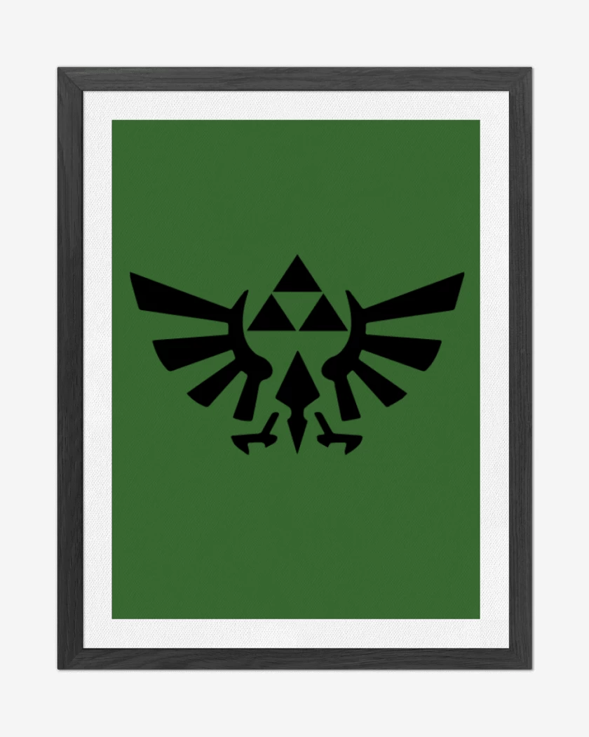 Cuadro decorativo Verde jade de The Legend Of Zelda - Trifuerza