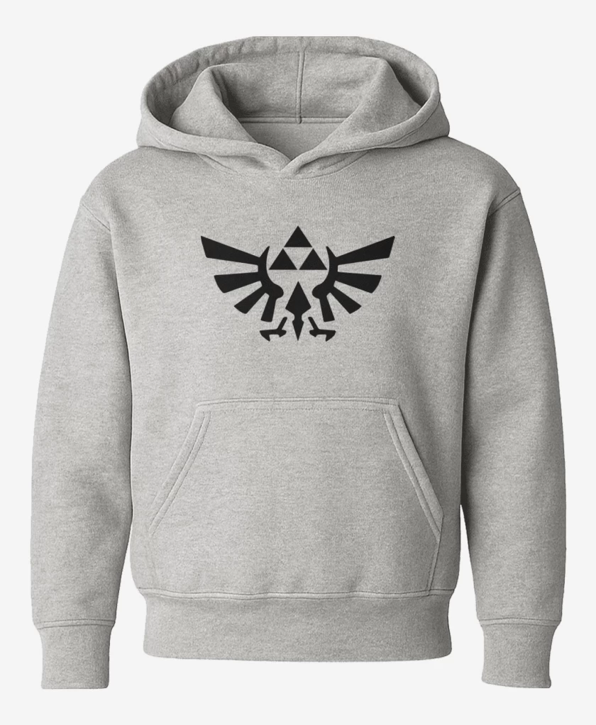 Poleron de niño Gris Melange de The Legend Of Zelda - Trifuerza