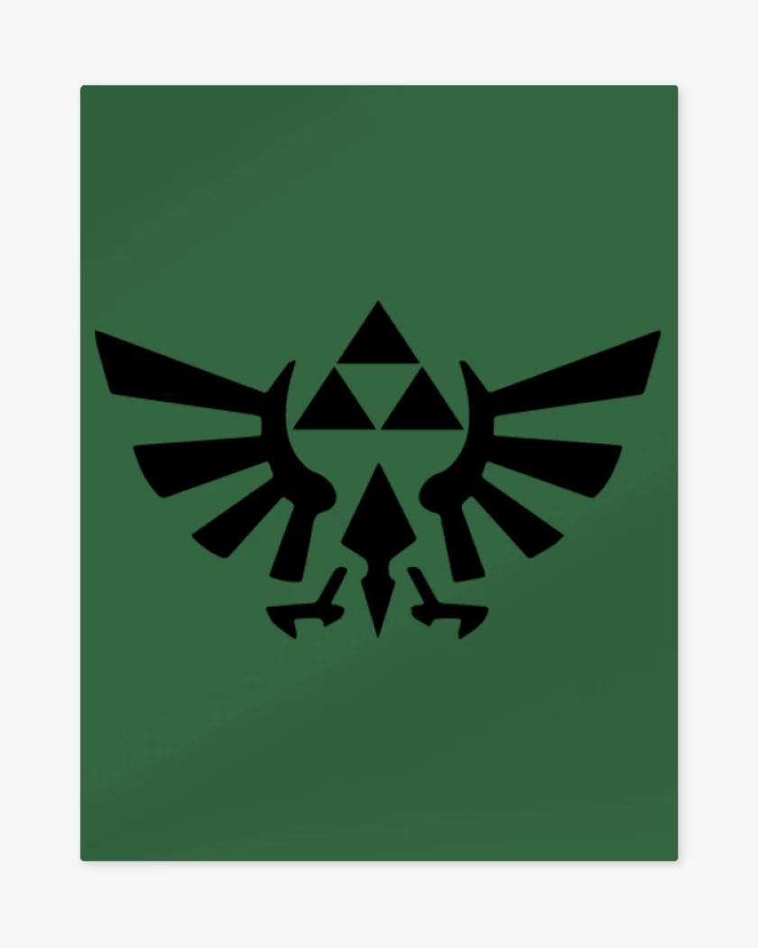 Print metalico Verde jade de The Legend Of Zelda - Trifuerza