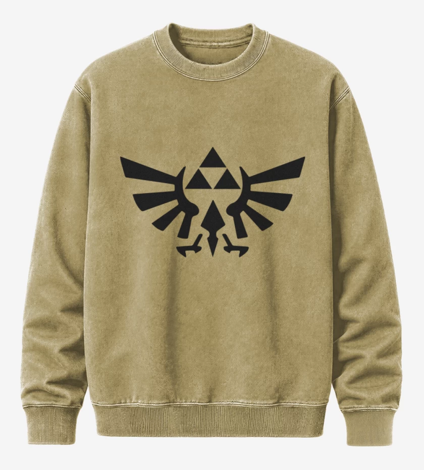 Poleron Polo Acid Wash Beige de The Legend Of Zelda - Trifuerza