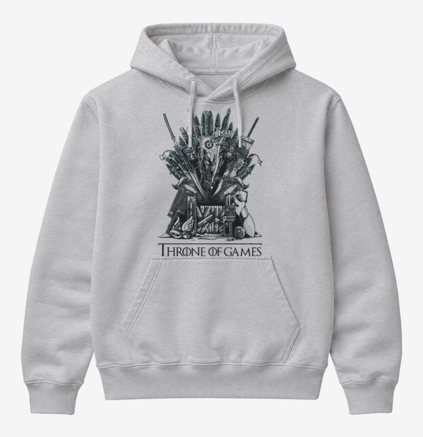 Poleron Canguro básico Gris Melange de Thrones of games