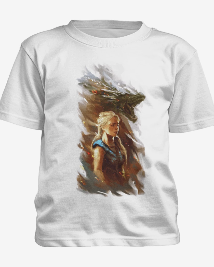 Polera de niño Blanco de La reina de dragones