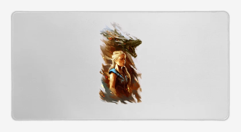 Mouse pad Gamer Blanco de La reina de dragones