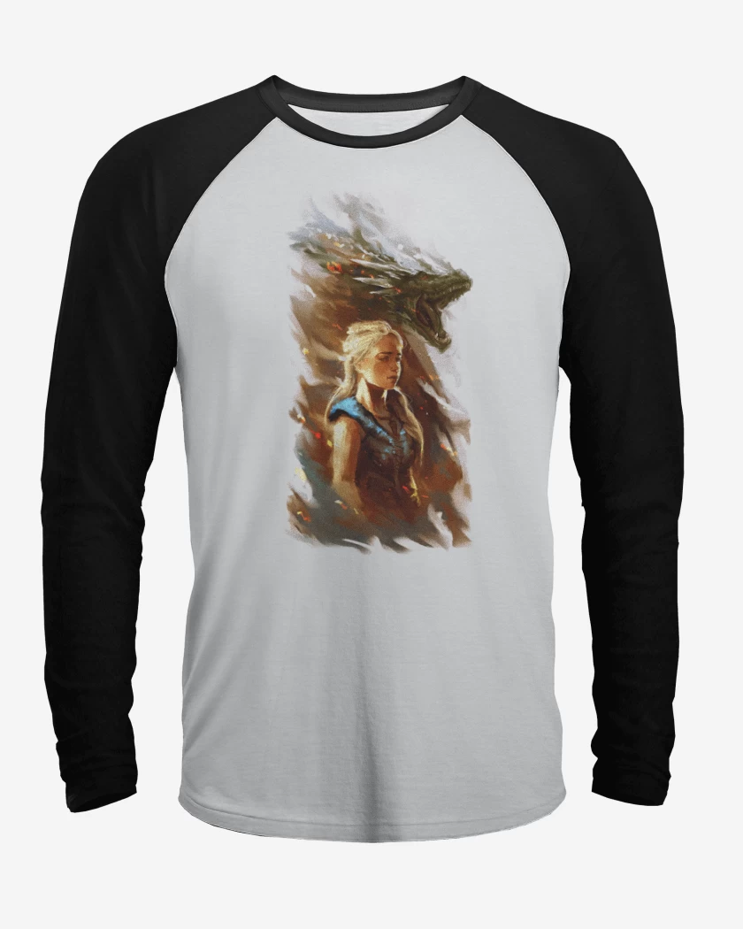 Polera Raglan La reina de dragones