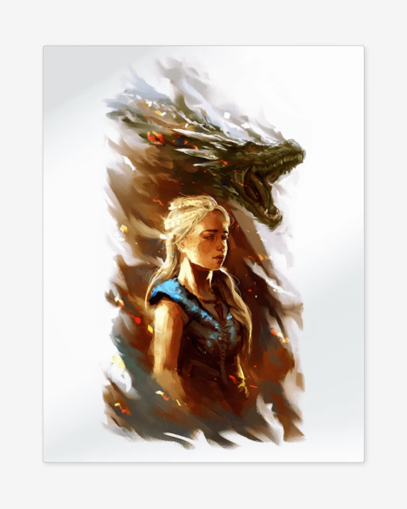Print metalico La reina de dragones