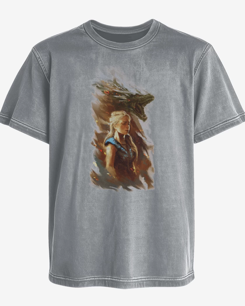 Polera desgastada La reina de dragones