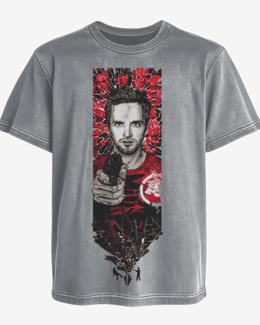 Polera desgastada Gris Melange de Jesse