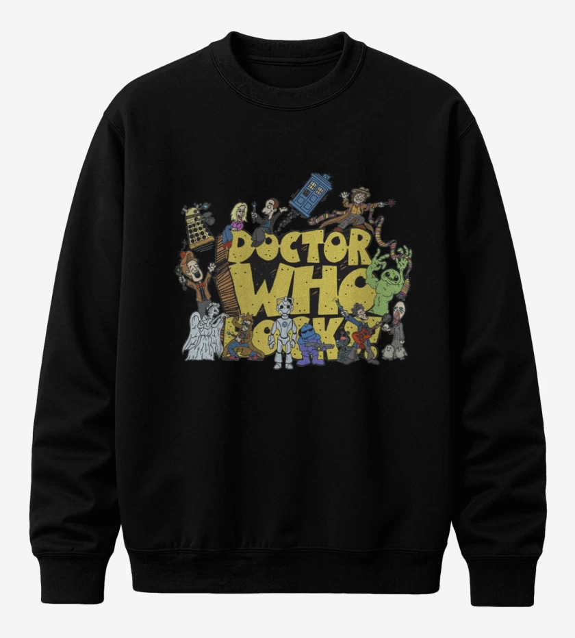 Poleron polo Negro de Doctor who