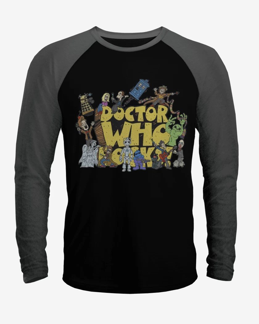 Polera Raglan Negro / Negro Heather de Doctor who