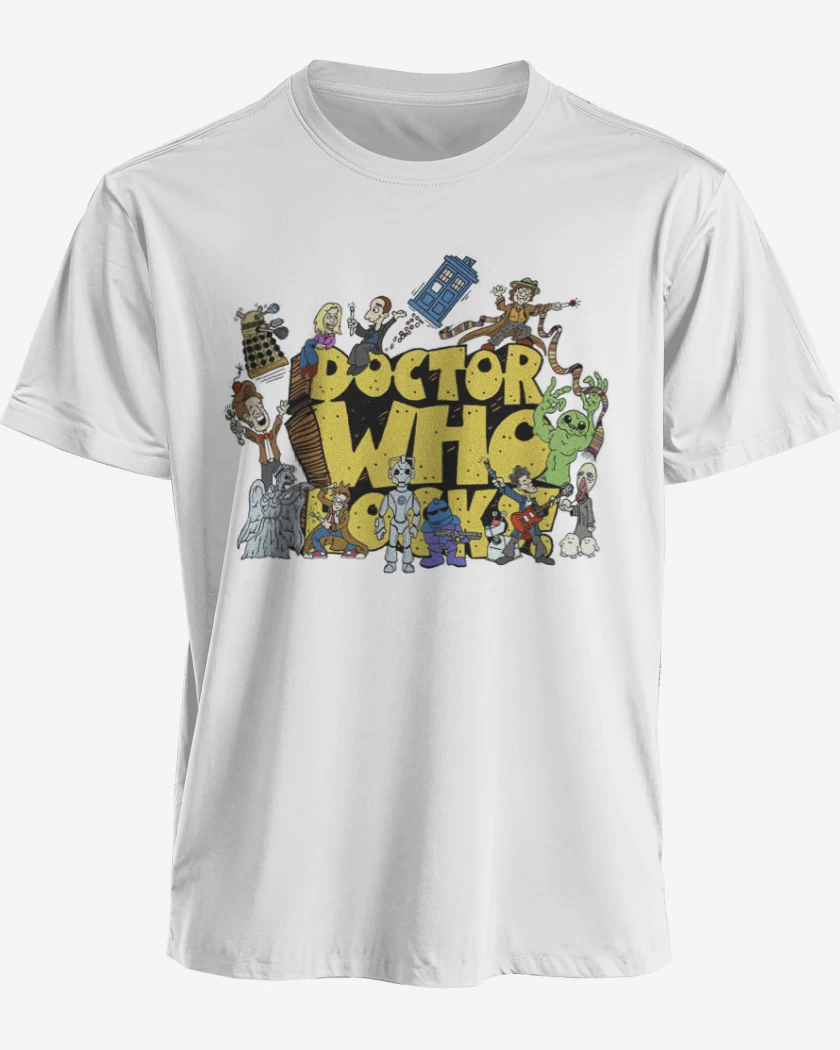 Polera premium Blanco de Doctor who