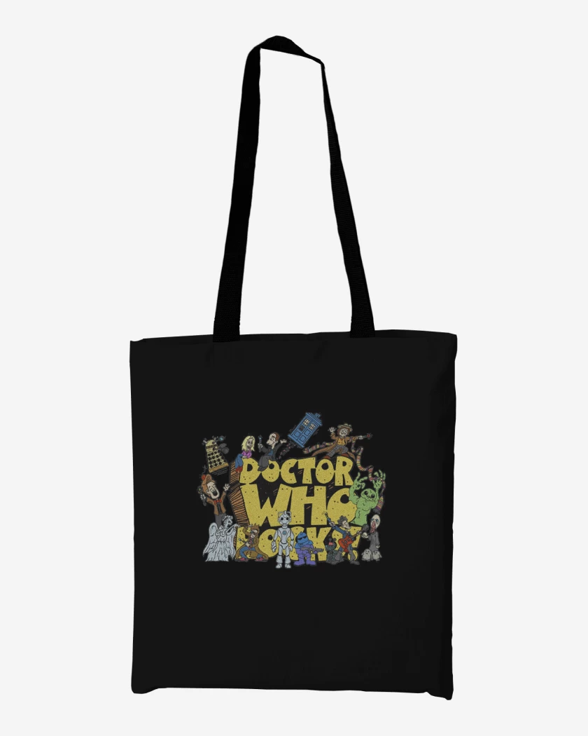 Totebag Negro de Doctor who