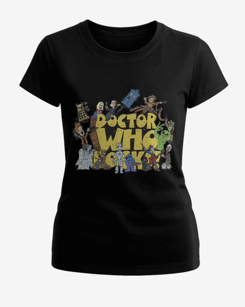 Polera de Mujer Negro de Doctor who