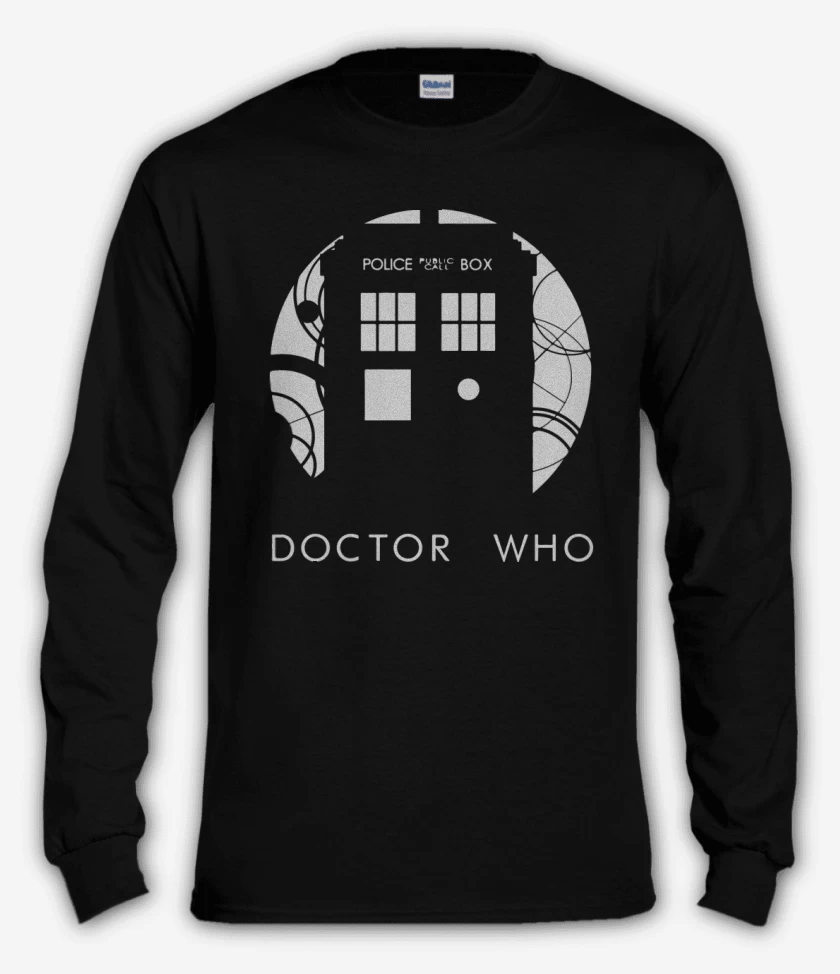Polera manga larga Negro de Doctor who2