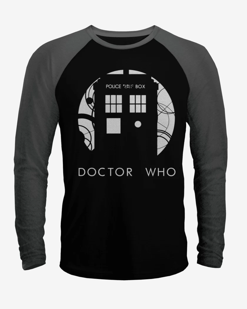 Polera Raglan Negro / Negro Heather de Doctor who2
