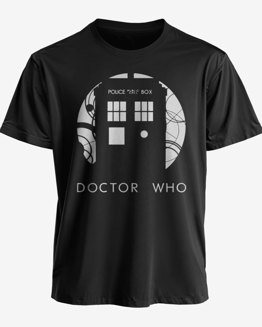 Polera premium Negro de Doctor who2