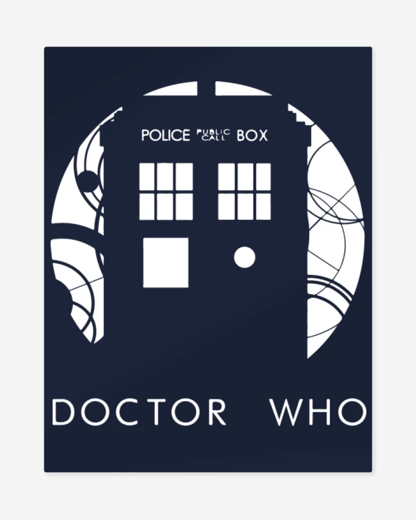 Print metalico Azul Marino de Doctor who2