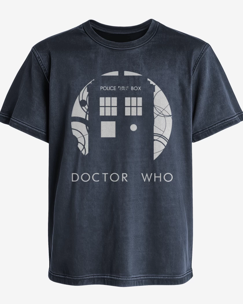 Polera desgastada Azul Marino de Doctor who2