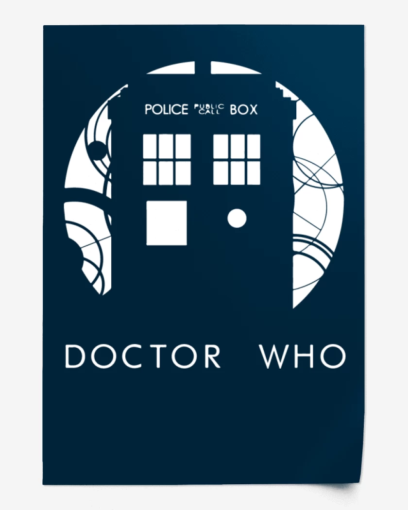 Print Azul Marino de Doctor who2