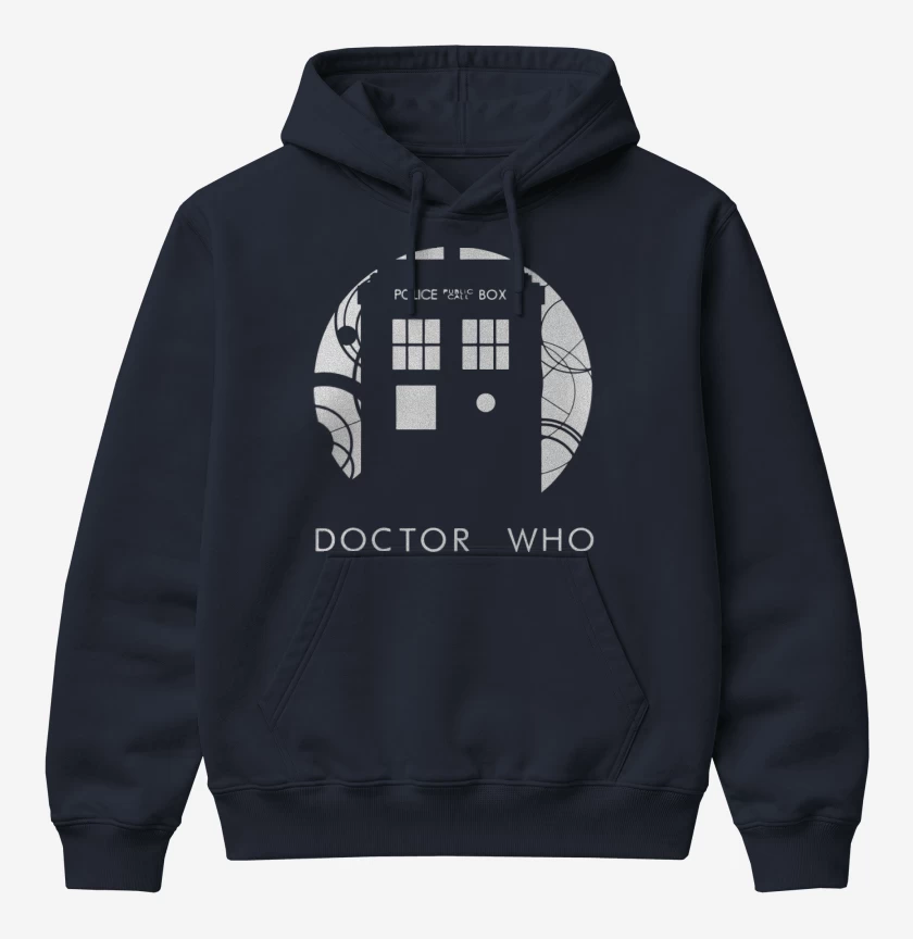 Poleron Canguro básico Azul Marino de Doctor who2