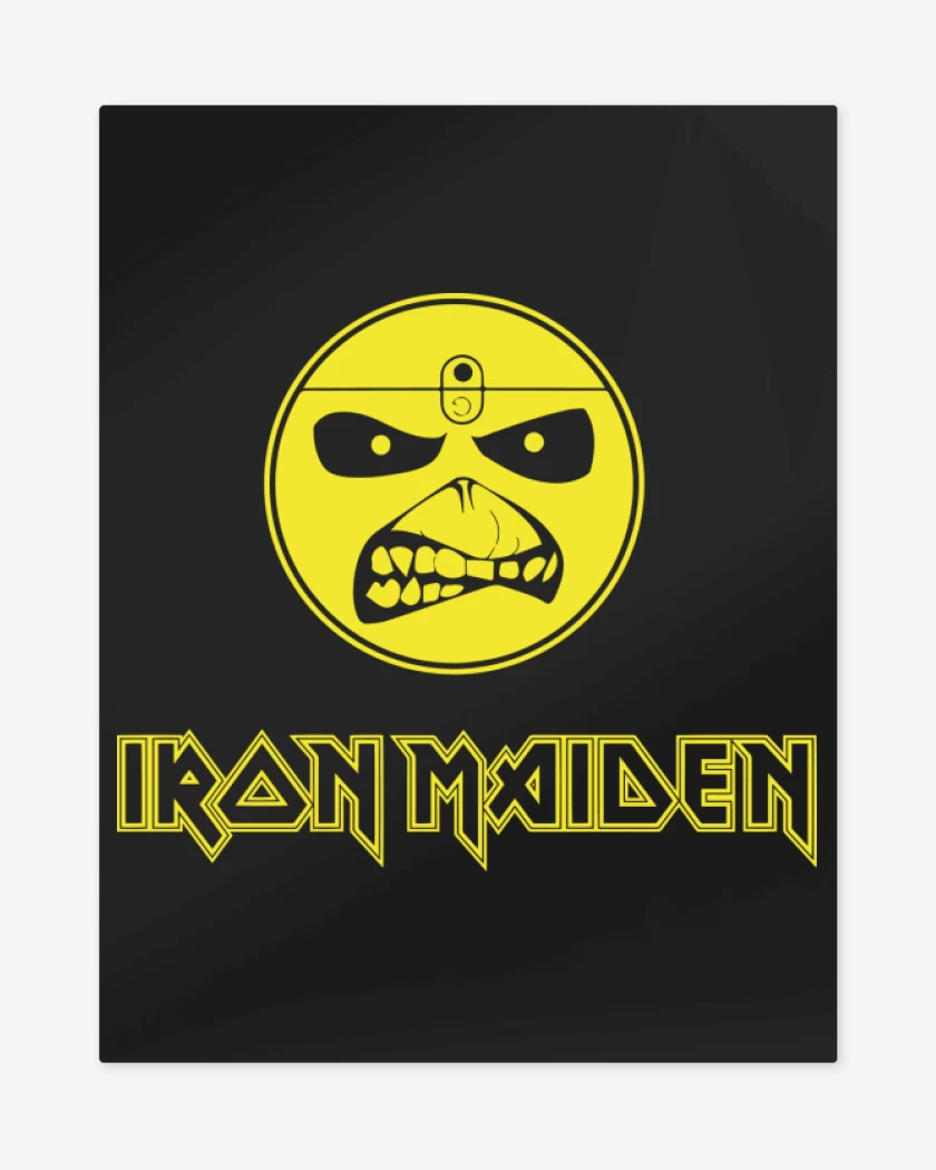 Print metalico Negro de Iron maiden