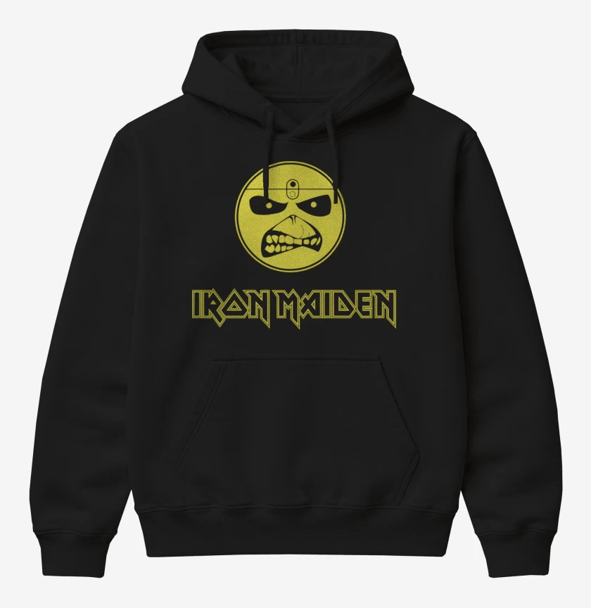Poleron Canguro básico Negro de Iron maiden
