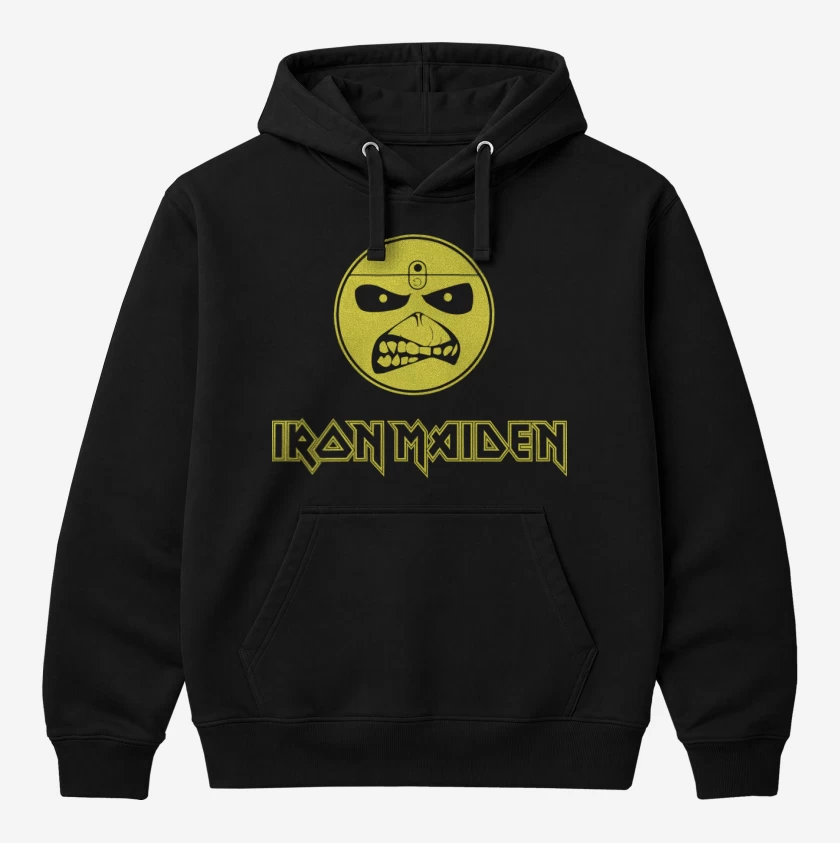 Polerón Canguro Negro de Iron maiden