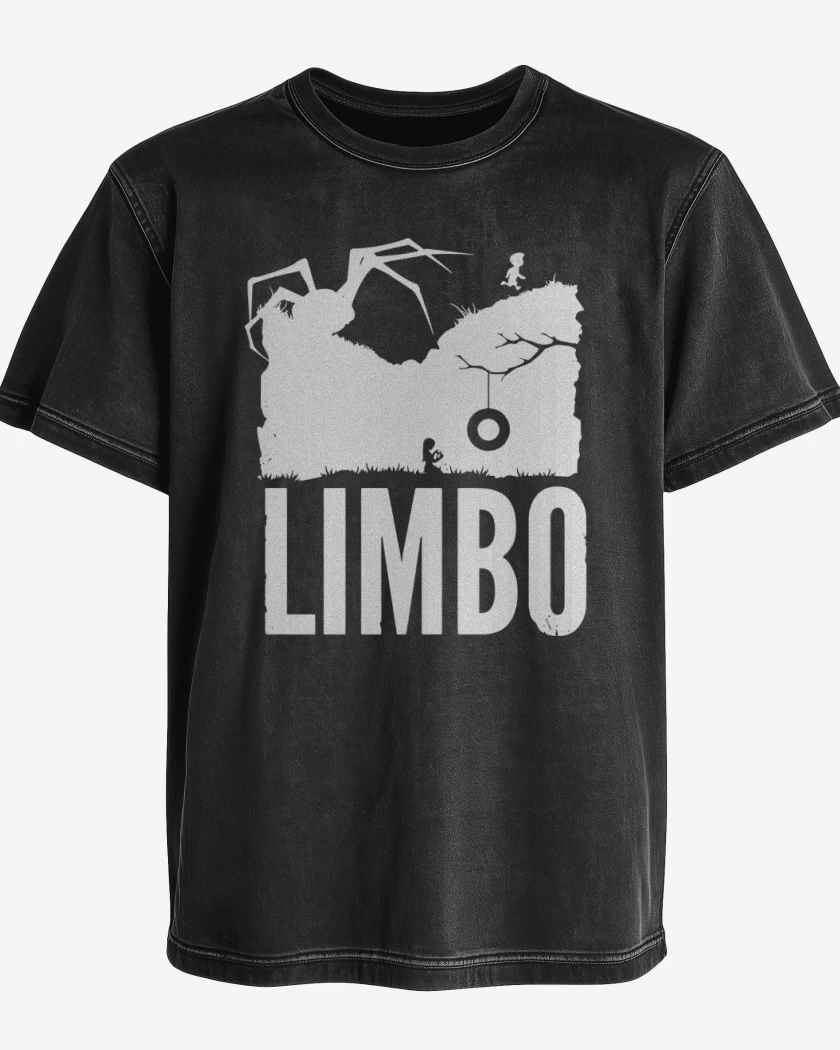 Polera desgastada Negro de Limbo