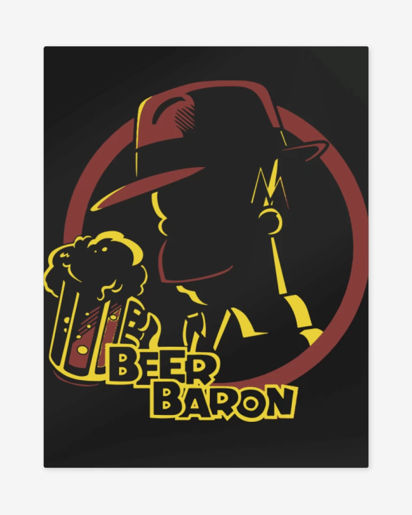Print metalico Negro de Beer baron