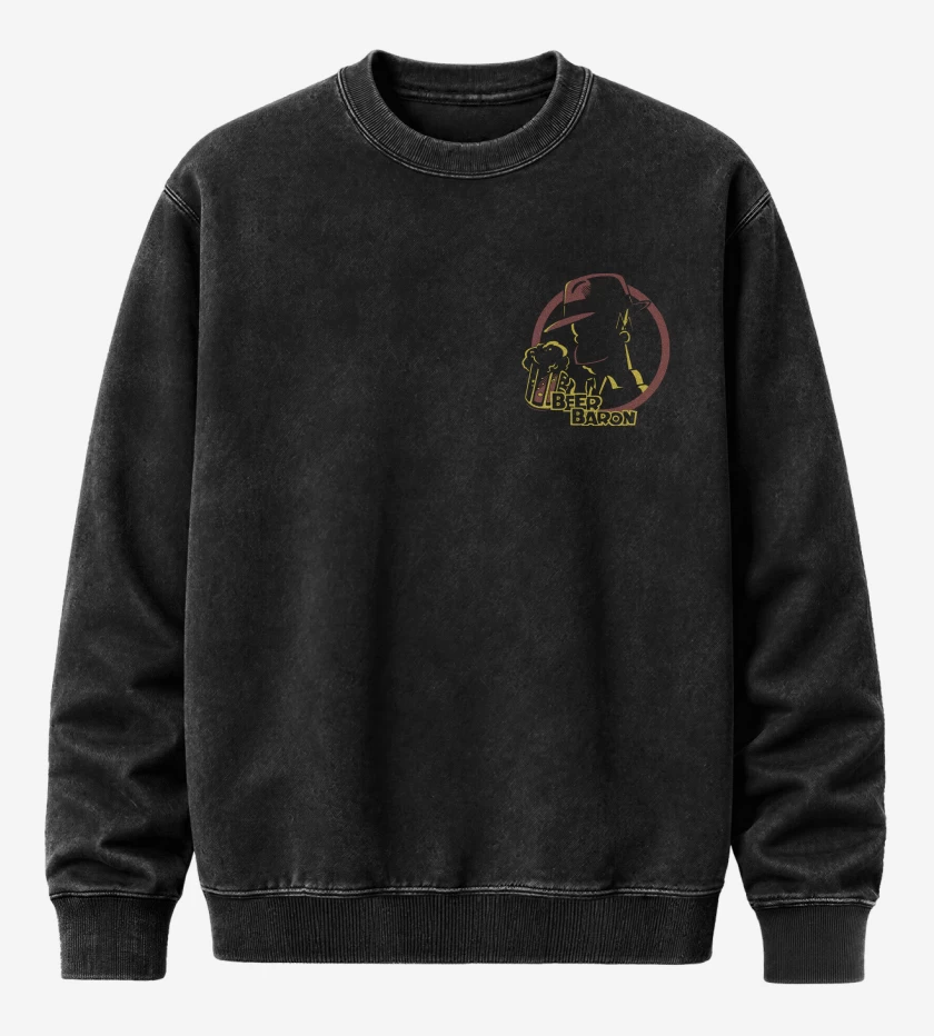 Poleron Polo Acid Wash Negro de Beer baron