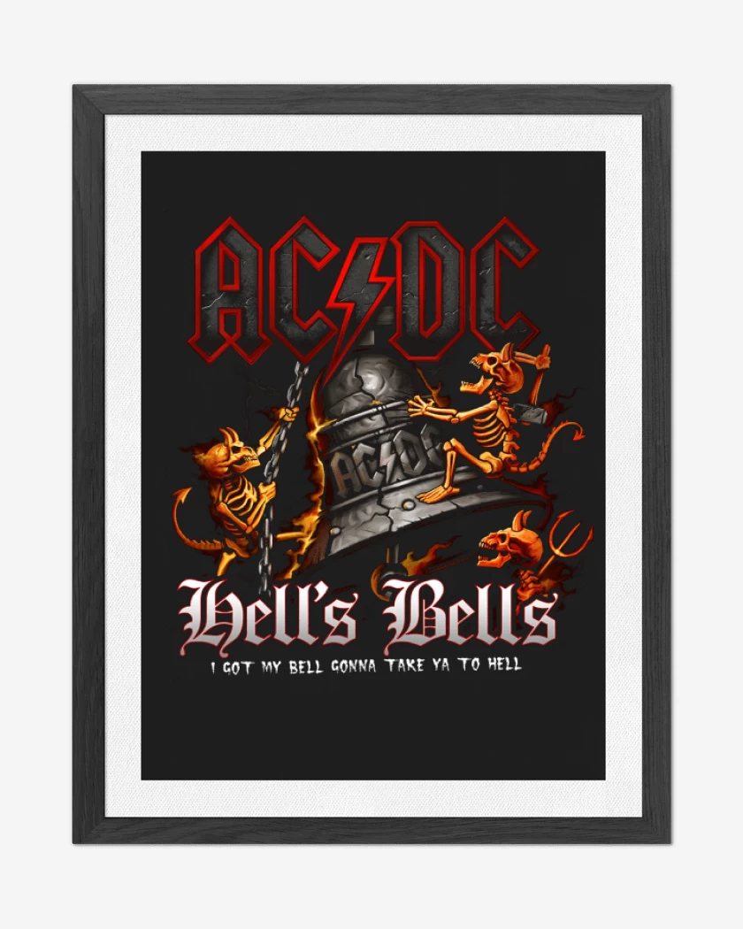 Cuadro decorativo Negro de Acdc 2