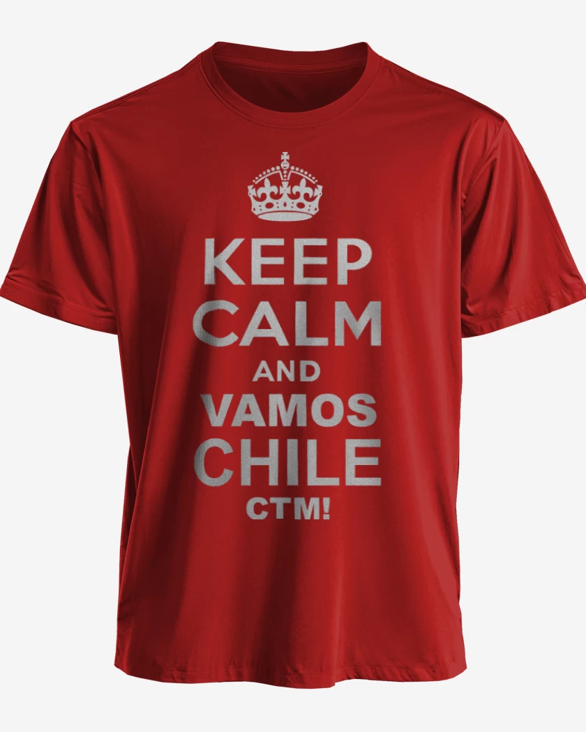 Polera Keep calm and vamos chile ctm