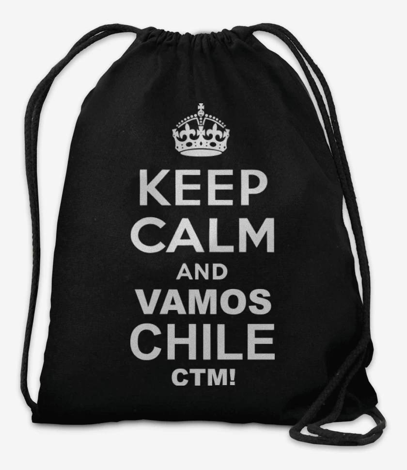 Mochila Keep calm and vamos chile ctm