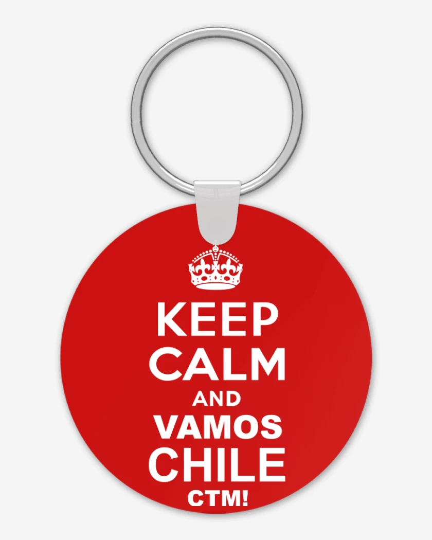 Llavero Keep calm and vamos chile ctm