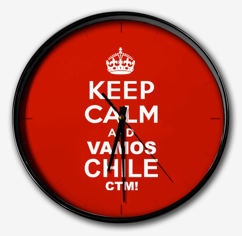 Reloj Keep calm and vamos chile ctm