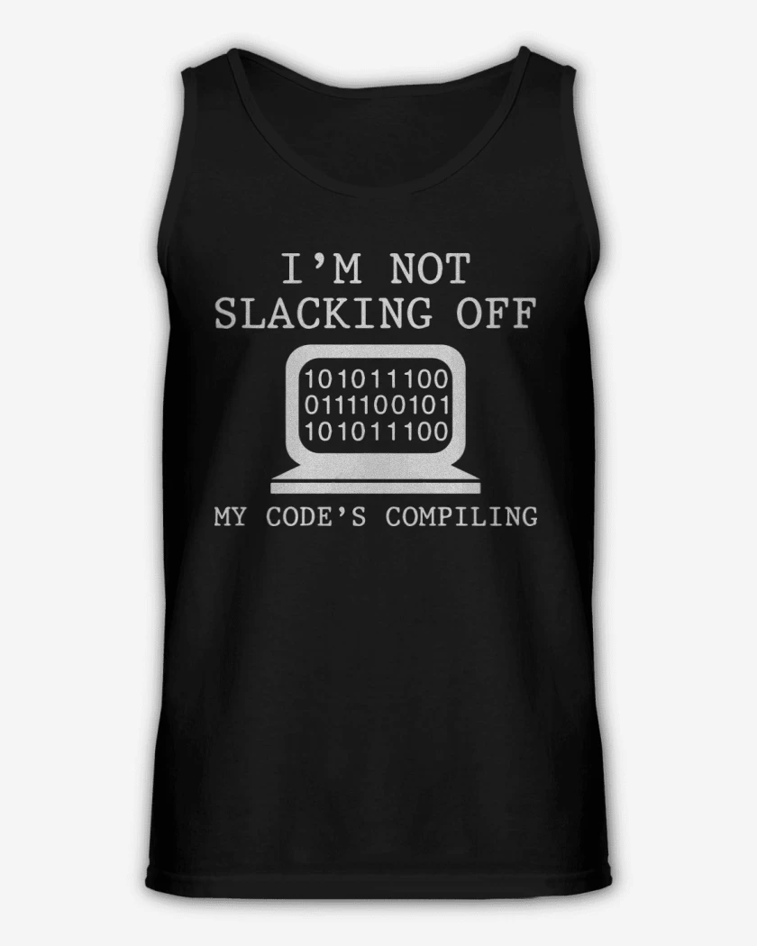 Sudadera Negro de Im not slacking off my code compiling