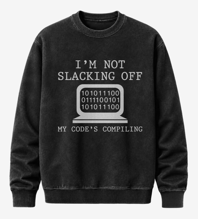 Poleron Polo Acid Wash Negro de Im not slacking off my code compiling
