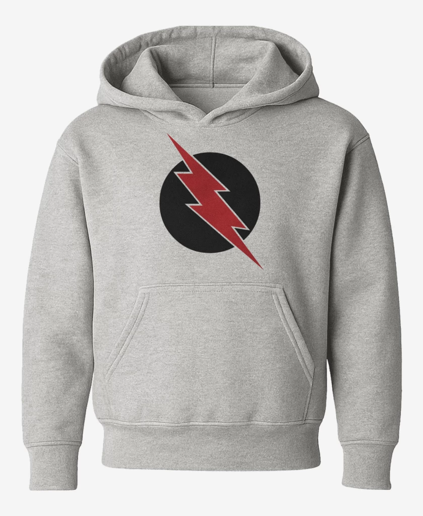 Poleron de niño Gris Melange de Rayo circular reversa
