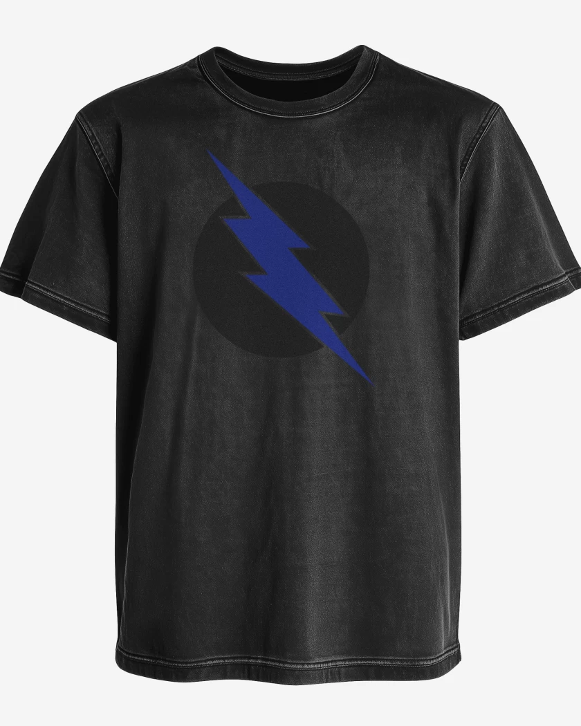Polera desgastada Rayo circular muy malo