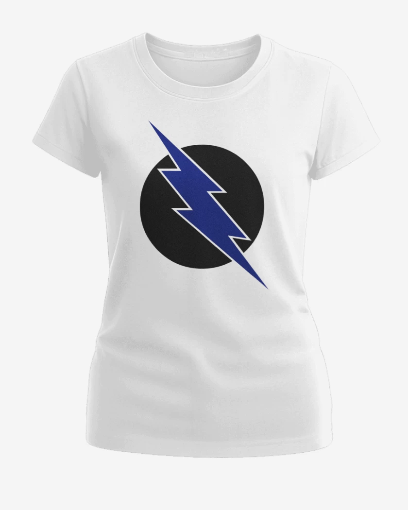 Polera de Mujer Blanco de Rayo circular muy malo