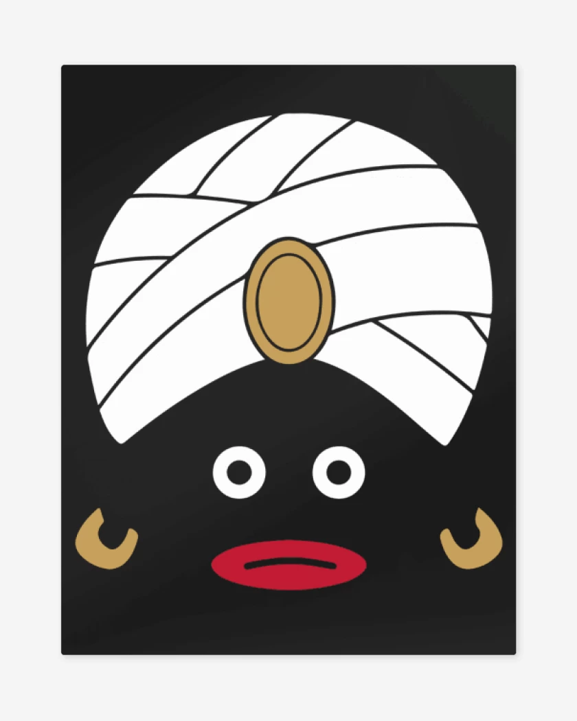 Print metalico Negro de mr popo
