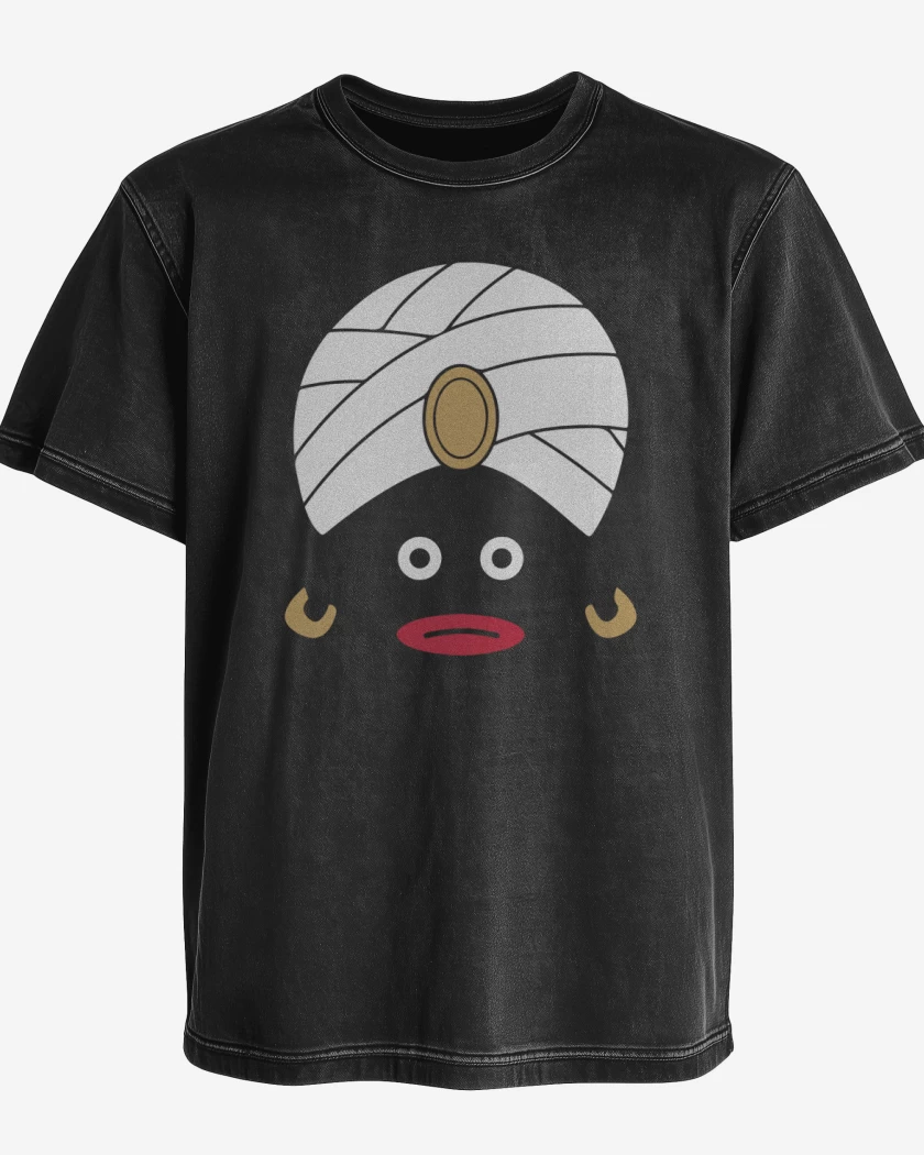 Polera desgastada Negro de mr popo